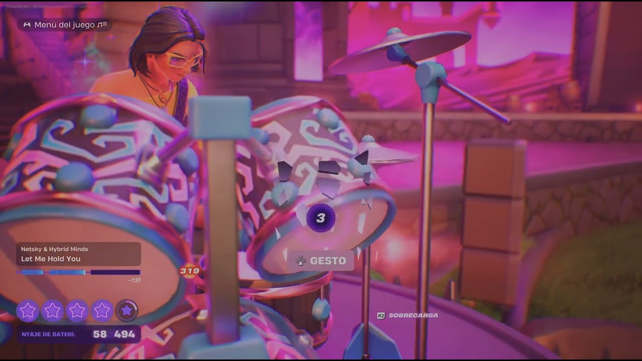 Fortnite Festival - Let Me Hold You by Netsky & Hybrid Minds - on drums
