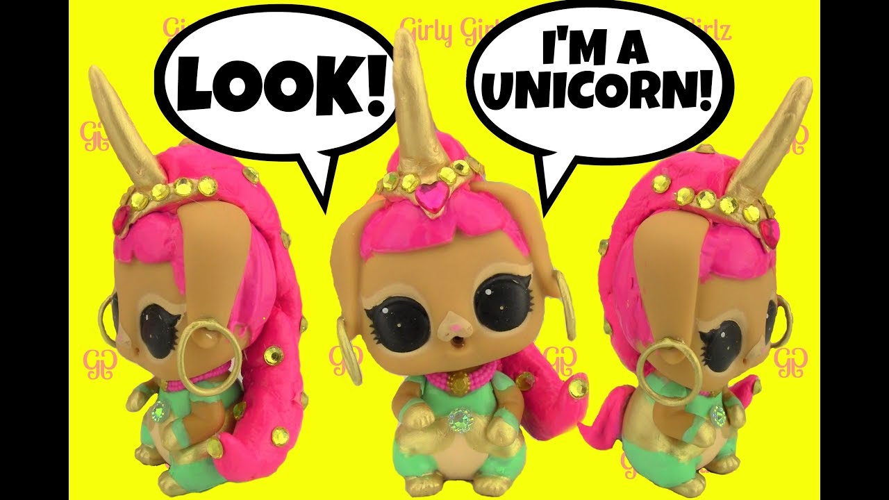 LOL Surprise Pet BUNNY WISHES UNICORN CUSTOM + Cute Doll Story Video by Girly Girlz