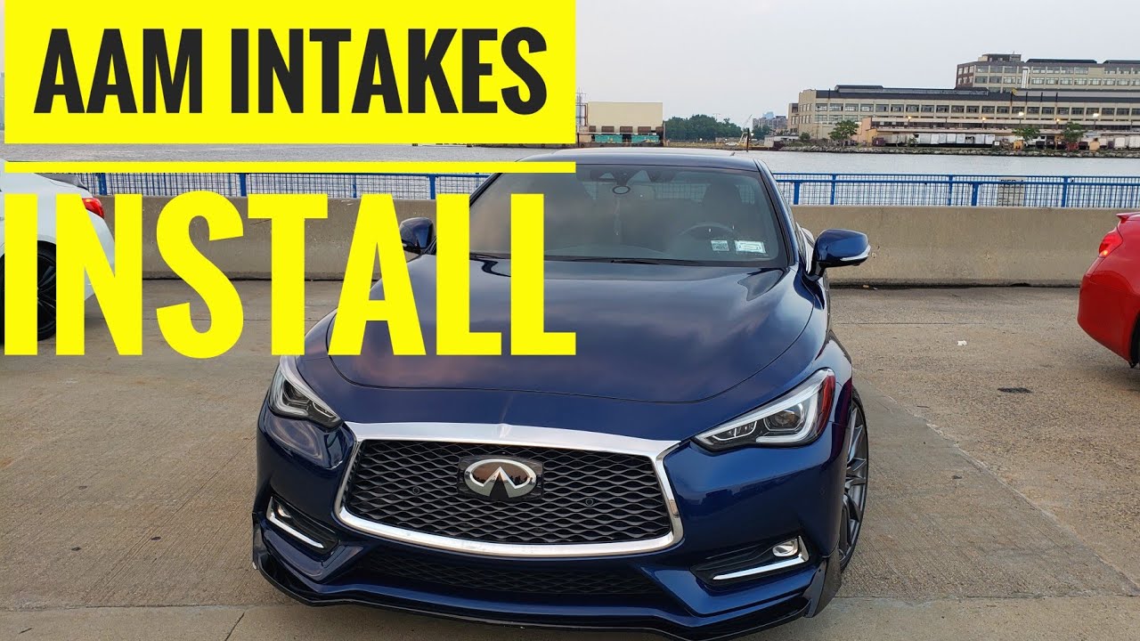AAM competition intake install Q50 Q60 red sport