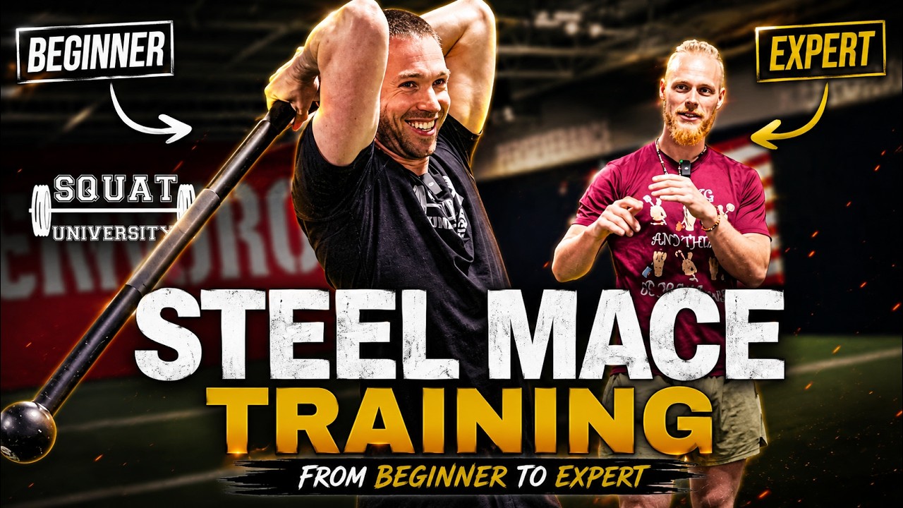Steel Mace BEGINNER Workout | ft. Squat University | Macebell