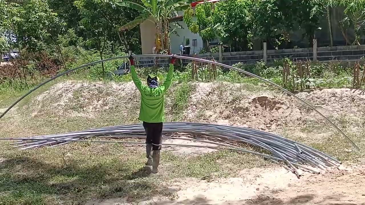 ดัดเหล็กโค้งทำเต๊นท์ ทำโรงเรือนแบบไม่ง้อเครื่องดัด