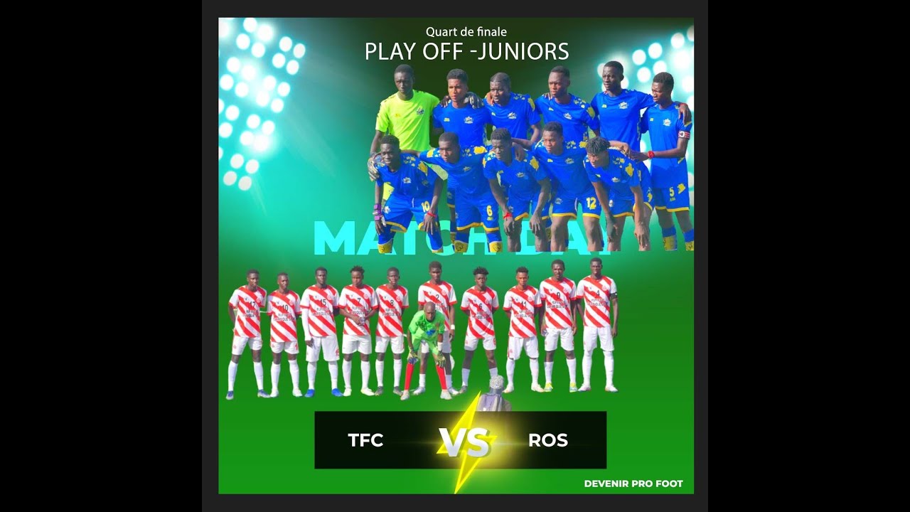 PLAY OFF QUART DE FINALE (JUNIORS): TFC 0-3 ROS