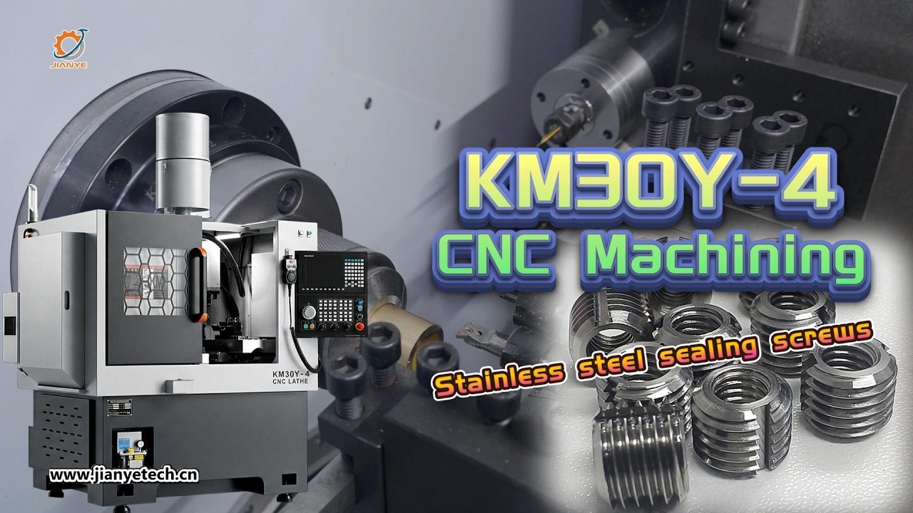 KM30Y-4 4-Axis CNC Lathe Machining Stainless Steel Sealing Screws
