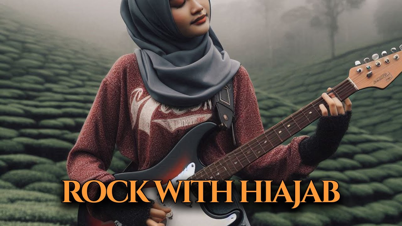 Intense Hijabi Guitarist Rocks Original Instrumental in Home Studio