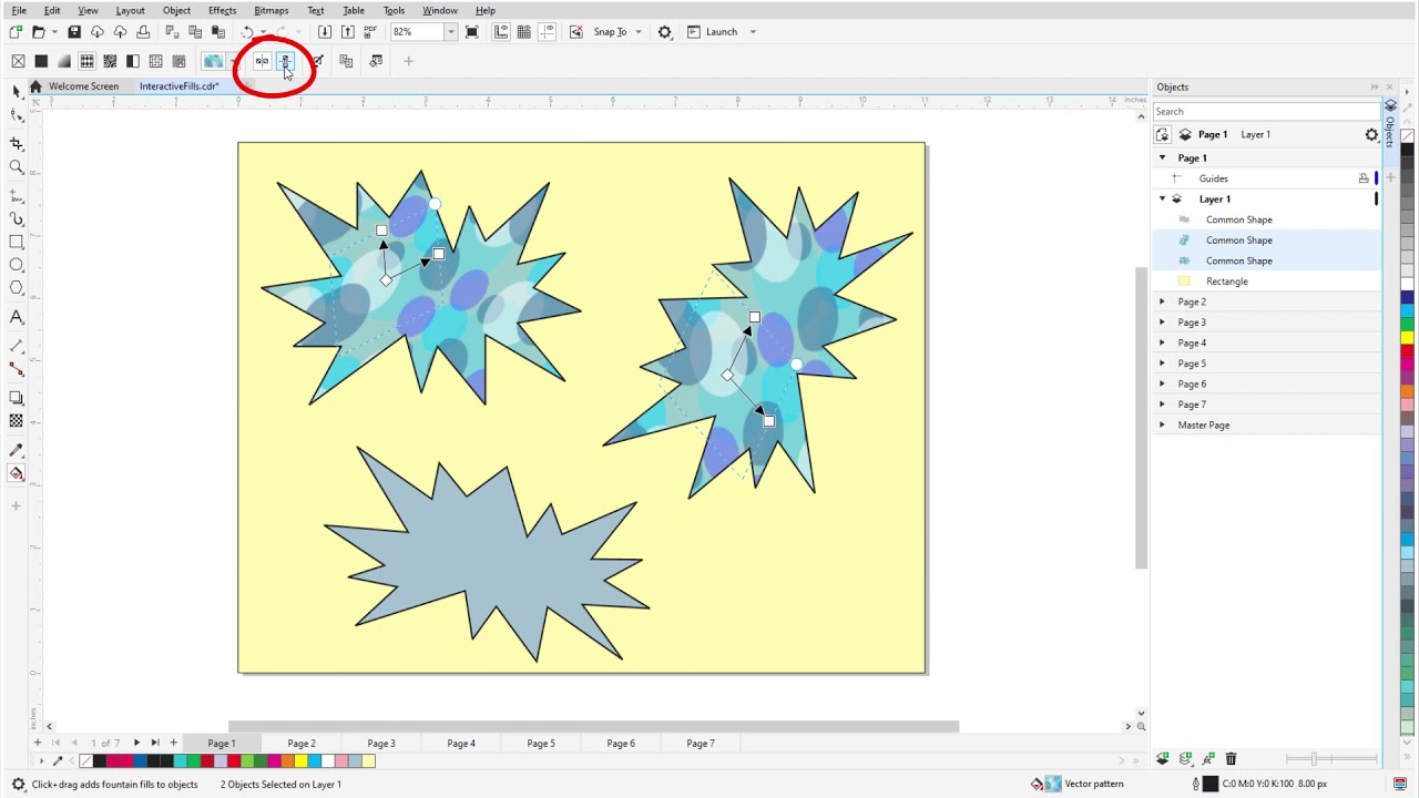 The Interactive Fill and SmartFill Tools in CorelDRAW