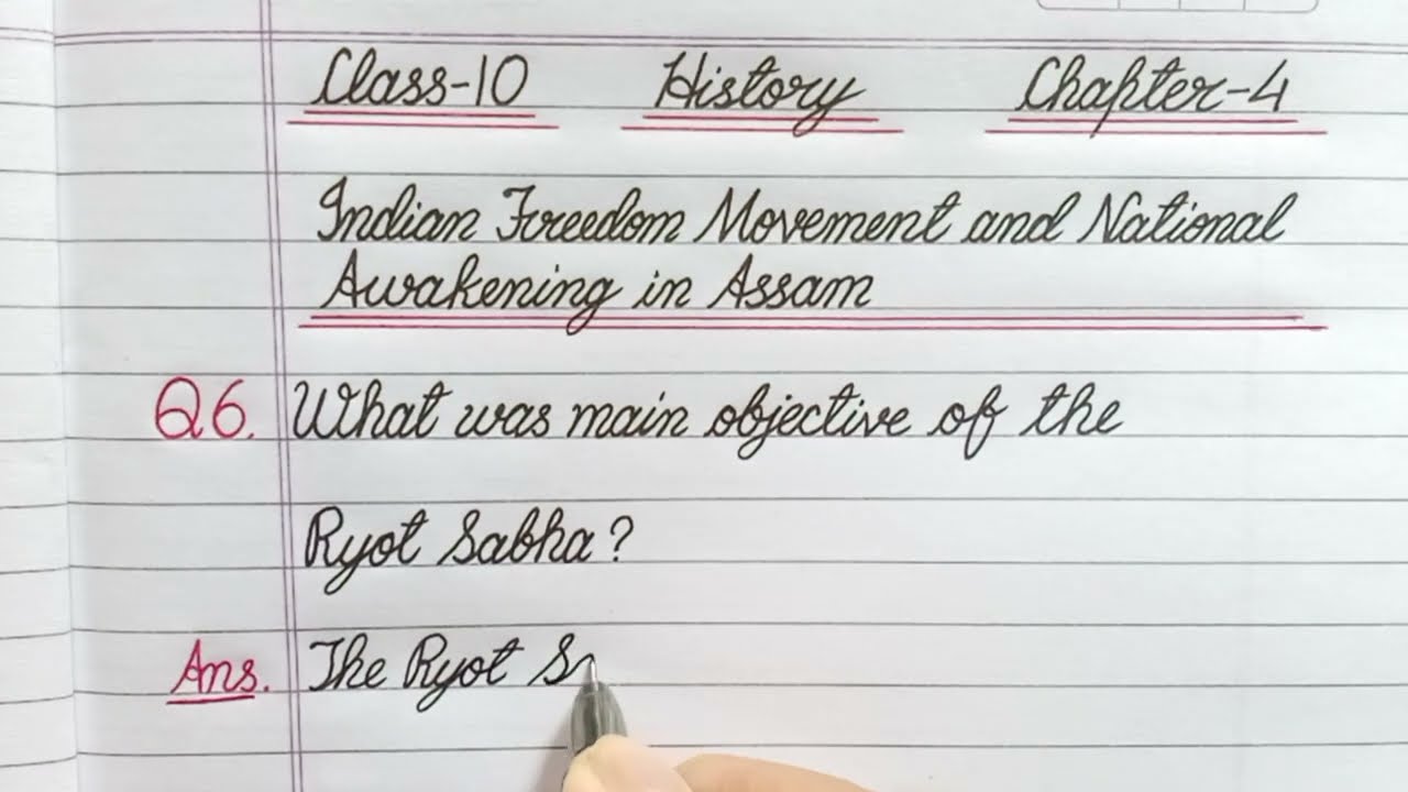 What was main objective of the Ryot Sabha? / Class 10 / History / Chapter 4 / Social Science