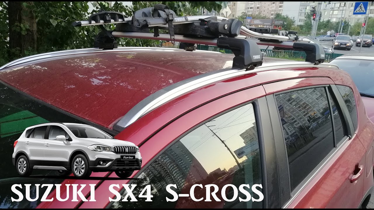 Roof rack bar with flush railing Thule Edge Wingbar Suzuki SX4 S-cross