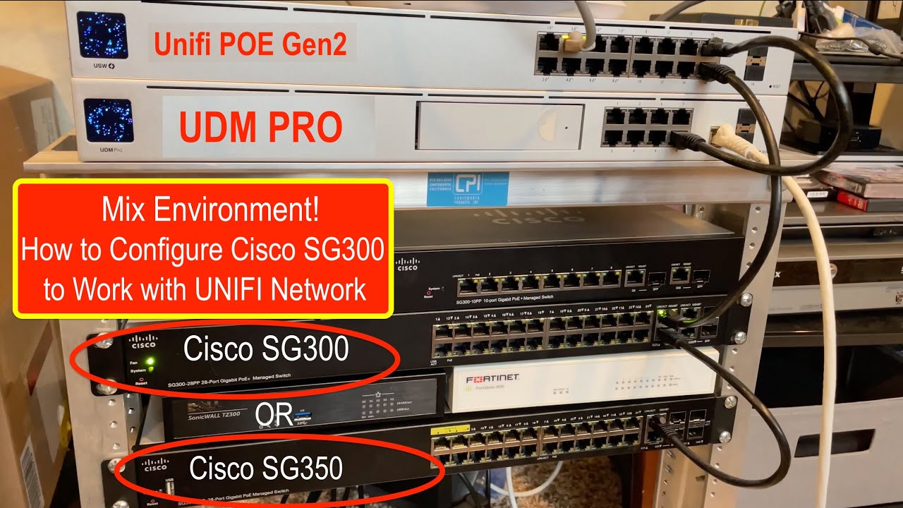 Как настроить коммутатор Cisco SG300 с Unifi Network Dream Machine Pro и коммутатором Unifi POE Gen2