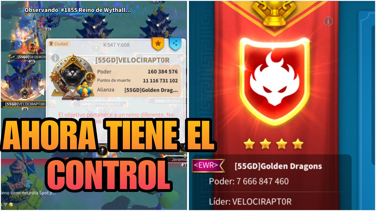 VELOCIRAPTOR SE QUEDA CON EL REINO 1855 - Rise of Kingdoms