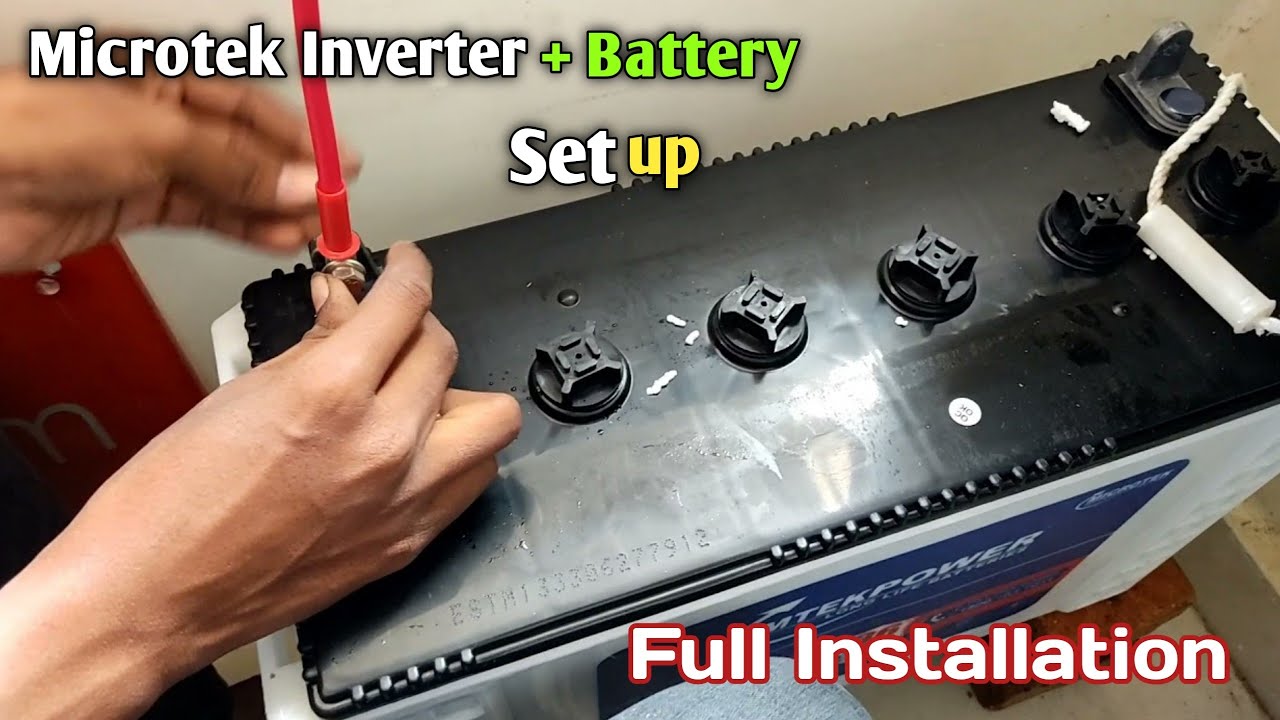 Microtek Inverter+Battery Setup Full Installation, Setup Installation at Property Dealer Office
