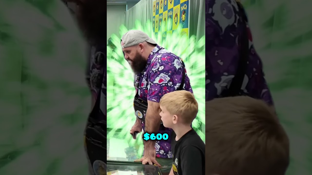 Dad Had NO Idea Pok&eacute;mon Cards Cost THIS MUCH 😱😭🔥 #pokemon #pokemoncards #shorts