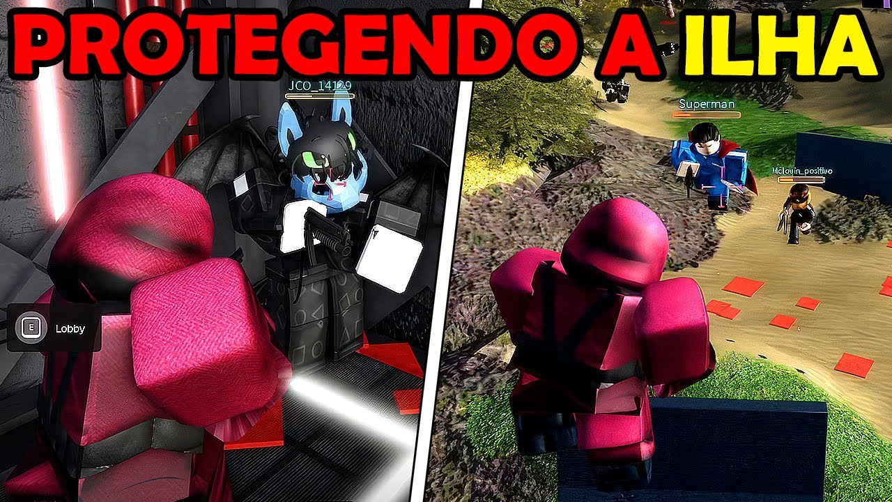 VIREI GUARDA e PROTEGI A ILHA do ROUND 6 dos JOGADORES no Squid Game X do Roblox