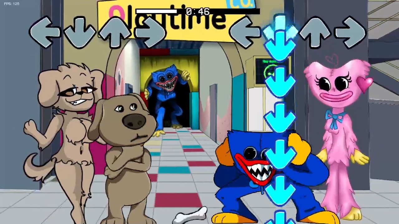 Talking Ben & Bella VS Huggy Wuggy & Kissy Missy (New Characters) // FNF New Mod x Poppy Playtime