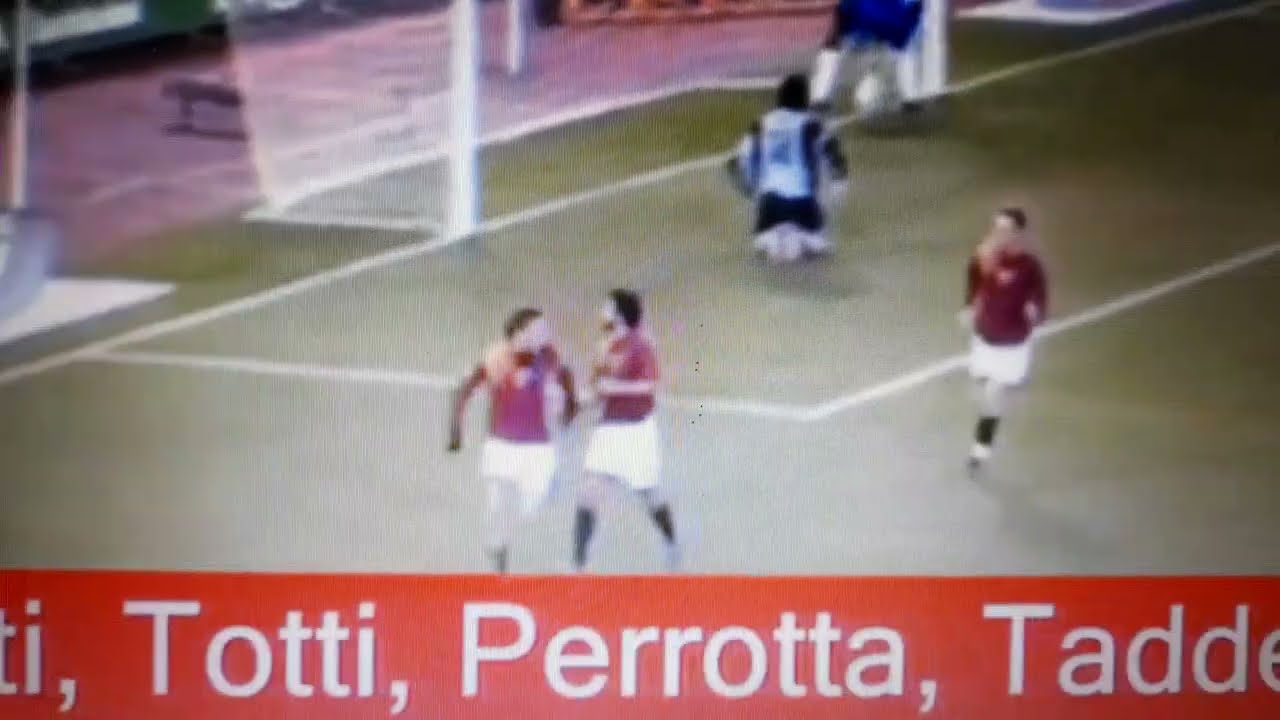 ROMA VS CHIEVO 4-0, DOPPIETTA DI TOTTI, RETI DI PERROTTA E TADDEI. STAGIONE 2005/06!!!