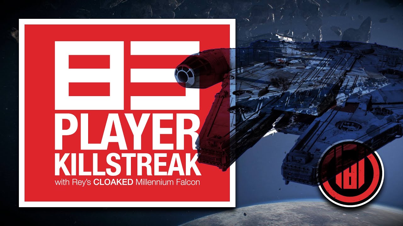 85 Player Killstreak with Rey's CLOAKED Millennium Falcon [SWBF2: Starfighter Assault]