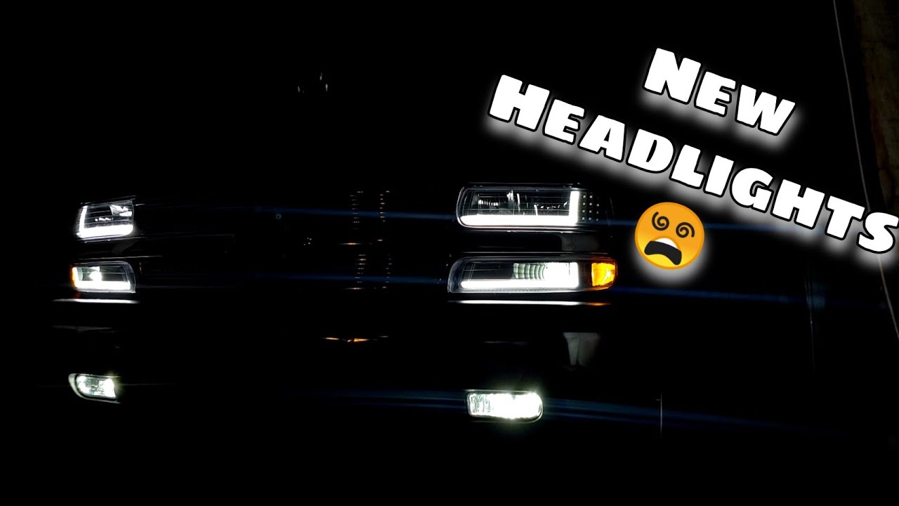 New Style DRL Headlights On Tahoe 🙌 (3/4 Drop & 26s Soon)
