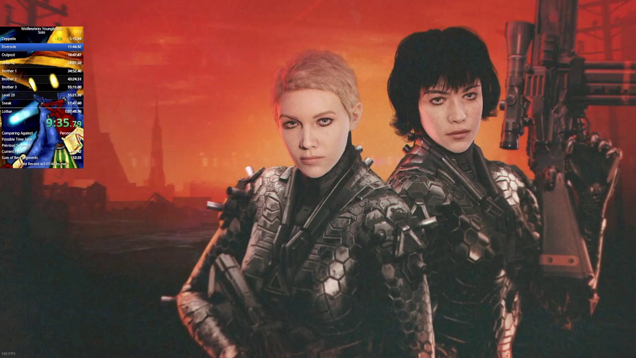 Wolfenstein Youngblood Solo Any% w/ Peps 1:06:58 RTA (Old World Record)