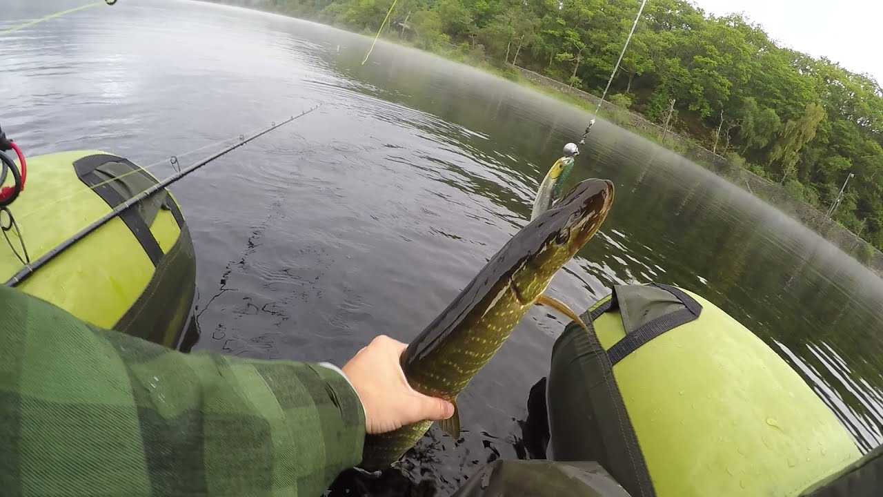 Loch Achray Pike Fishing On The Float Tube (Lure Fishing)