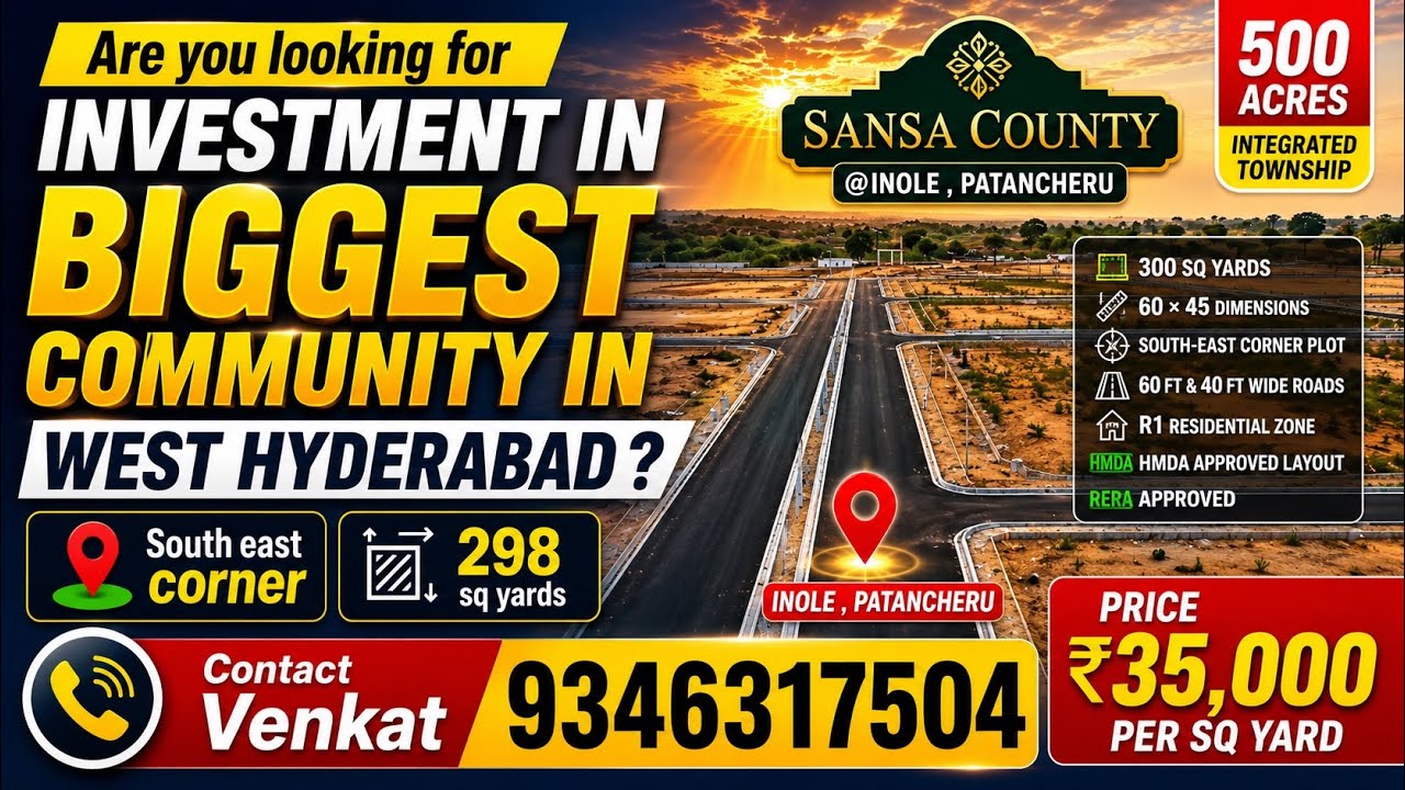 Sansa county | Aurobindo tatva | +91 9346317504 | West Hyderabad | Integrated township | 