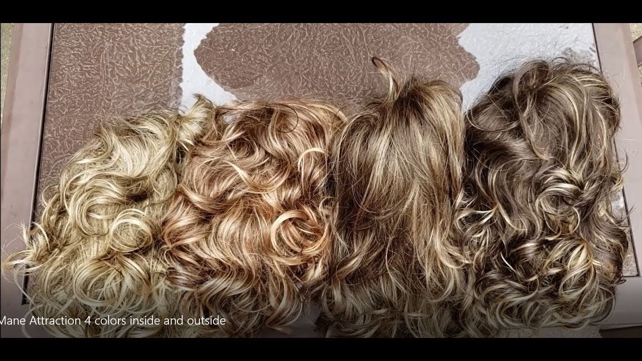 WIG COLOR SPOTLIGHT: Mane Attraction wigs in 4 colors: Latte, Pecan, Praline, and Nutmeg