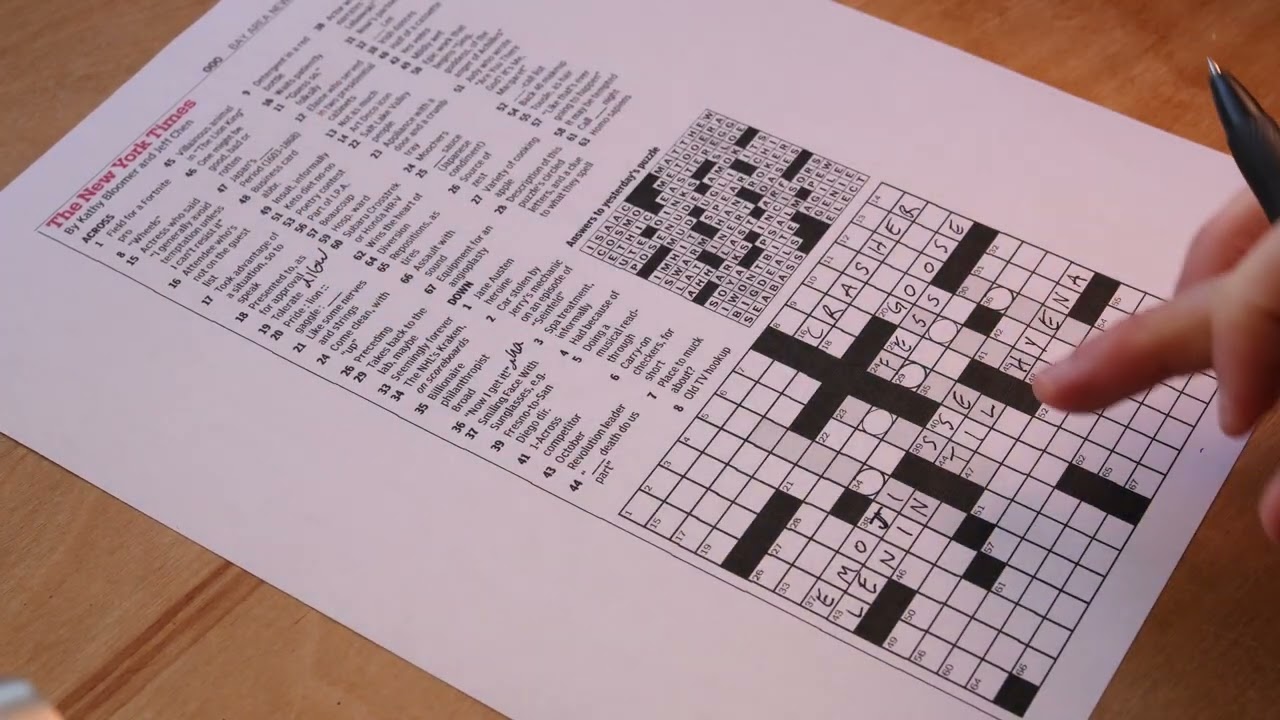 ASMR Crossword (soft spoken, pen scratching, male voice) NYT 1/15/25