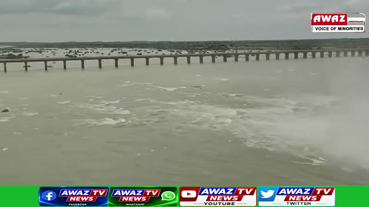Heavy Water Release from Narayanpur Dam Boosts Krishna River Flow
