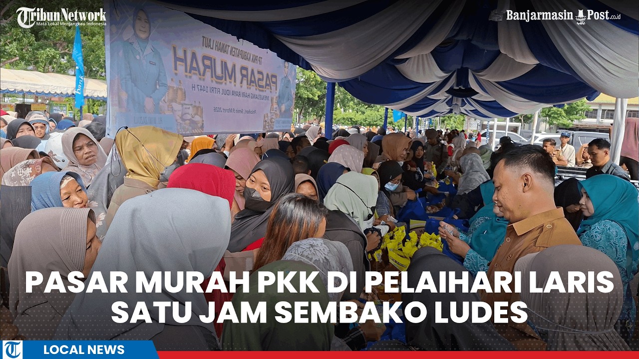 Antrean Panjang Serbu Pasar Murah Pelaihari Tanahlaut, Ratusan Liter Migor Langsung Ludes