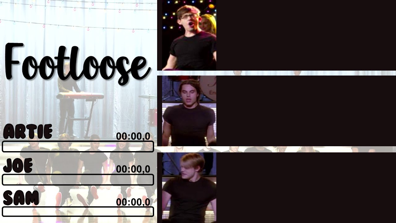 Glee - Footloose | Line Distribution + Lyrics