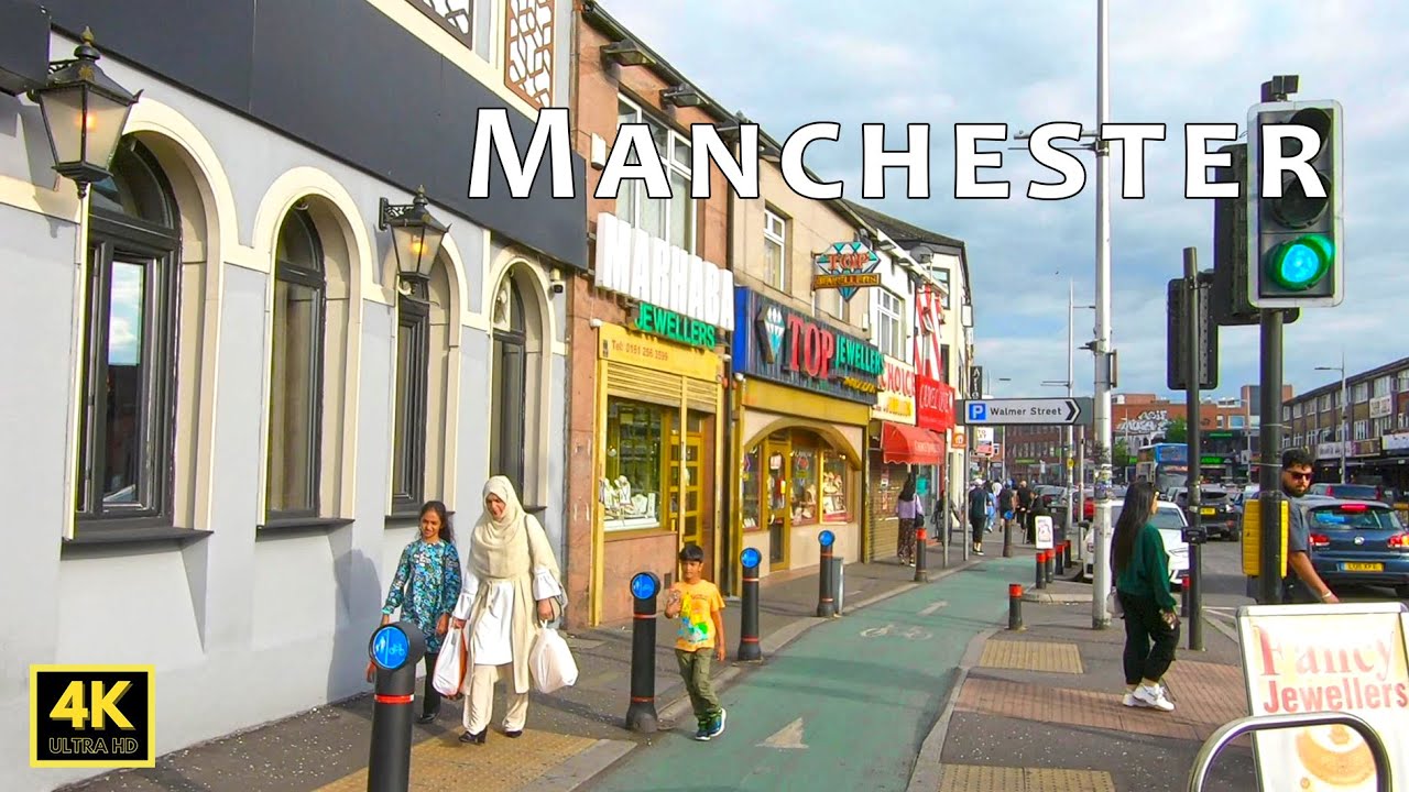 🇬🇧 Manchester walk -  Little India, Curry Mill in Oxford Road, Rusholme Manchester UK