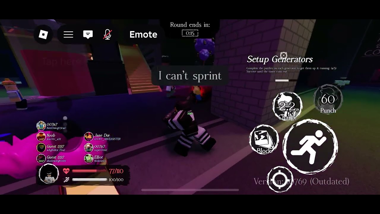 Forsaken Glitch (can&rsquo;t sprint)