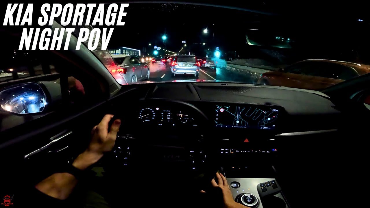 2026 Kia Sportage 1.6 T-GDI AWD 180HP - POV Night Drive | With Commentary