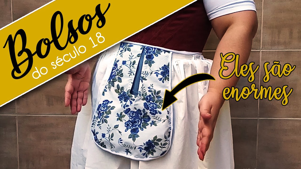 Como fazer um bolso de 1780 (tutorial completo!)  - Projeto Traje Brasilis |   Moda de Antigamente