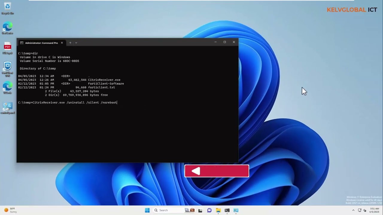 Discover the Secret to Uninstall Citrix Receiver silently in any remote computer using CMD