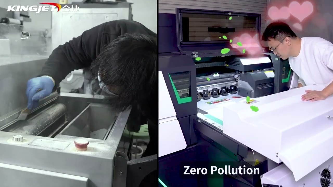 KingJet New Generation Powder-Free/Powderless/ No Powder DTF Printer shocking launch