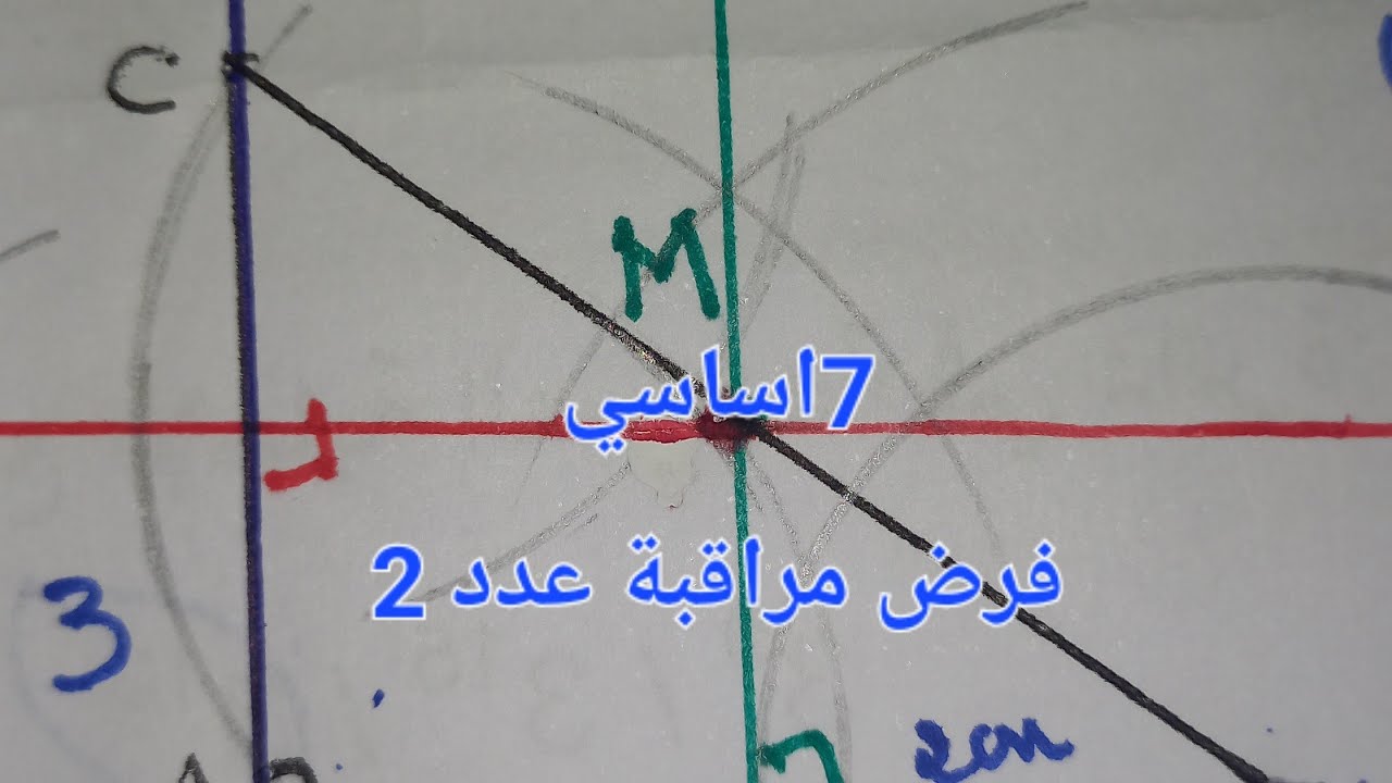 أصلاح مثال لفرض مراقبة عدد2 ( 7 اساسي)