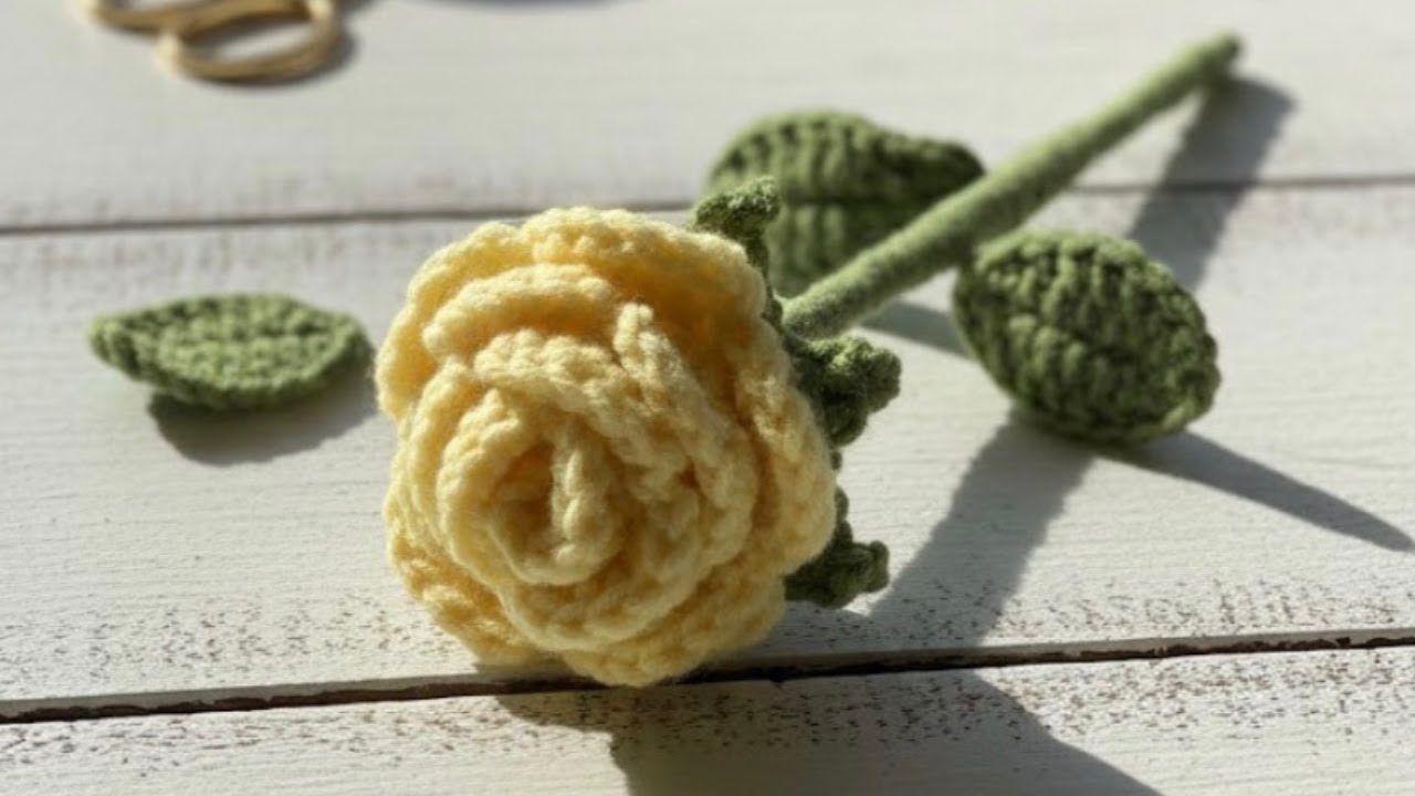 How to Crochet Rose Flower for Beginners | Very easy crochet rose motif making for Beginners