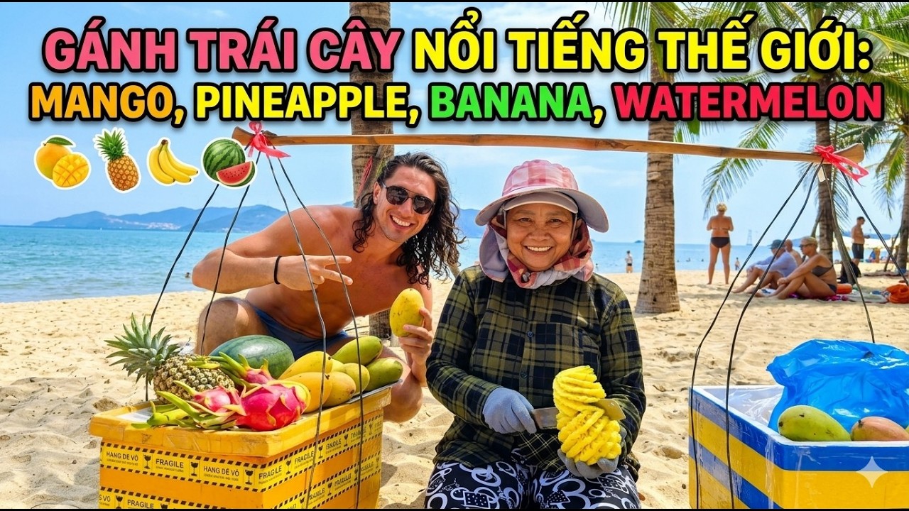 GÁNH TRÁI CÂY GÂY BÃO MẠNG THẾ GIỚI: Mango, Pineapple, Banana (The Kiffness ft. Aunty Mai)