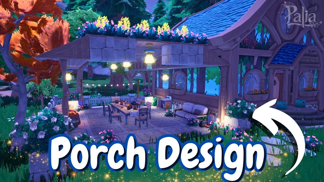 Building Blocks Porch design in Palia!