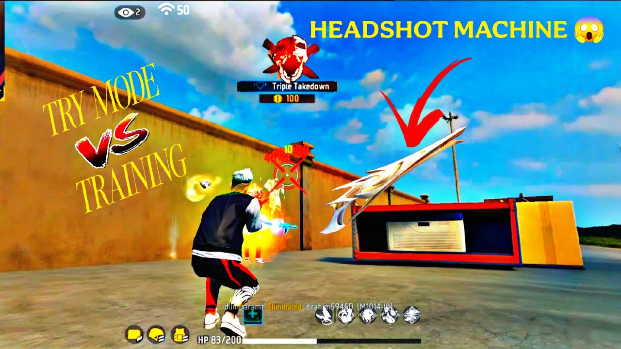 New 1887 Skin Headshot Test 😱 | Try Mode vs Training Ground | Power Test 🔥 Free Fire 