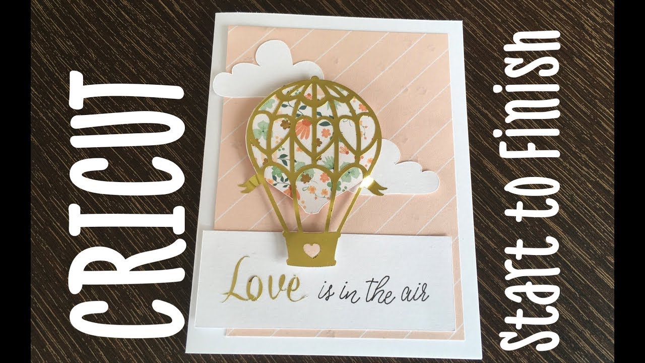 Cricut Explore Air Tutorial - Balloon Wedding Card