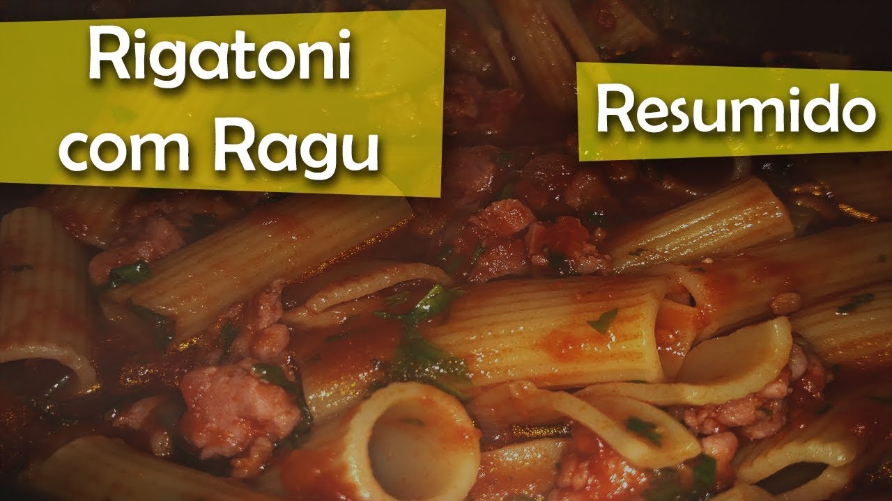 Rigatoni com Ragu de Toscana | Receita Resumida