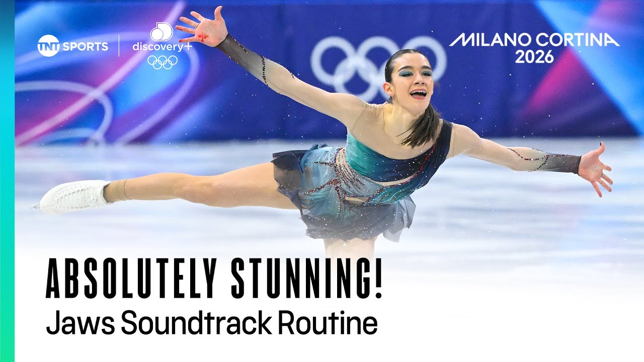 Lara Naki Gutmann STUNS in her Jaws soundtrack routine 🤩 | Winter Olympics 2026