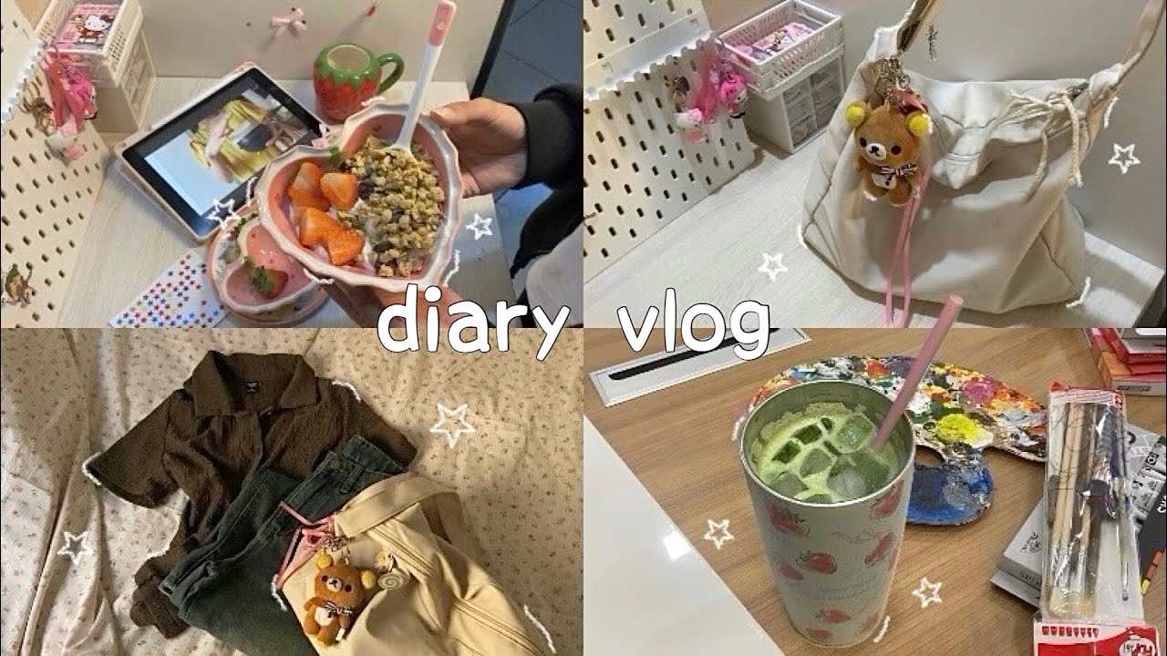 فلوق✨| يوميات طالبة👩🏻‍🎨 | انبوكسنق📦|