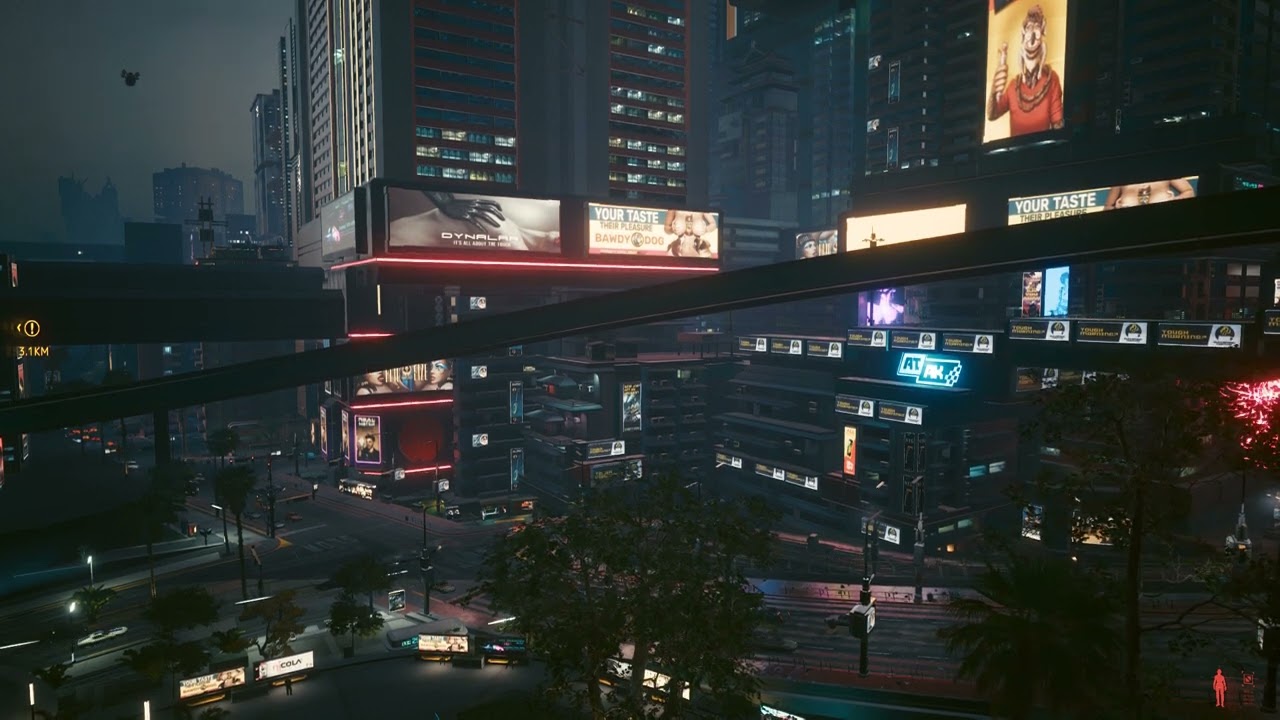 Cyberpunk 2077 Night City Ambience | Street