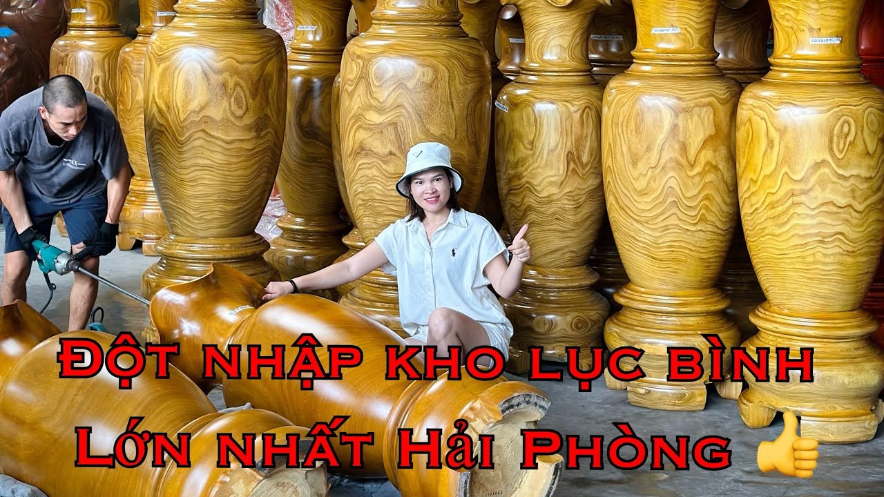 Đột nhập kho lục bình lớn nhất Hải Phòng - Lục bình gỗ |Đồ gỗ Phạm Kính 0338.528.529
