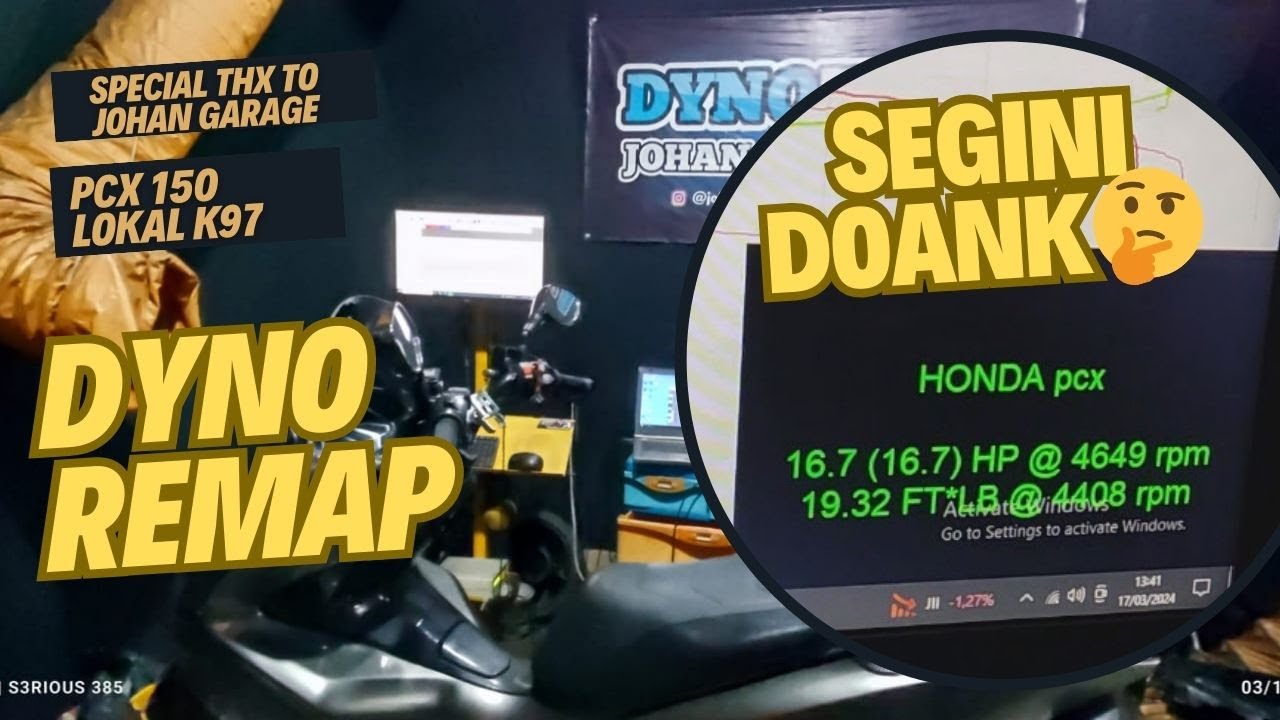 DYNO REMAP ECU HONDA PCX 150 LOKAL | SUPPORT BY JOHAN GARAGE #pcx150