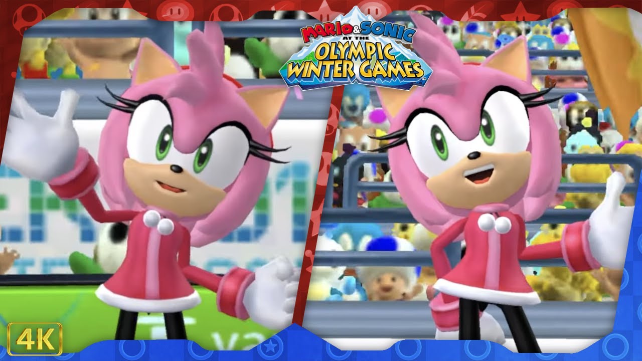 Mario & Sonic at the Olympic Winter Games 2010 ⁴ᴷ All Events (Amy gameplay)