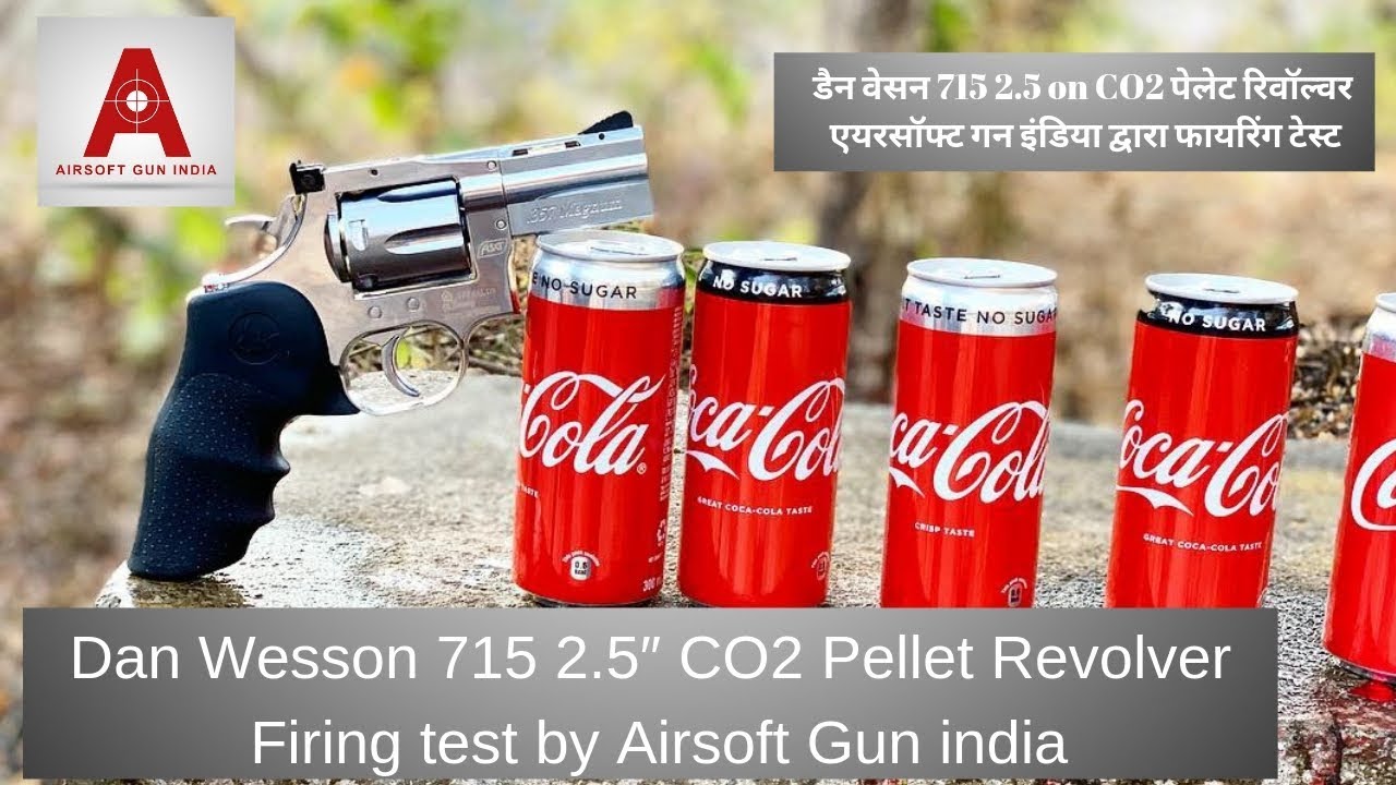 Dan Wesson 715 2.5″ CO2 Pellet Revolver Firing test by Airsoft Gun india