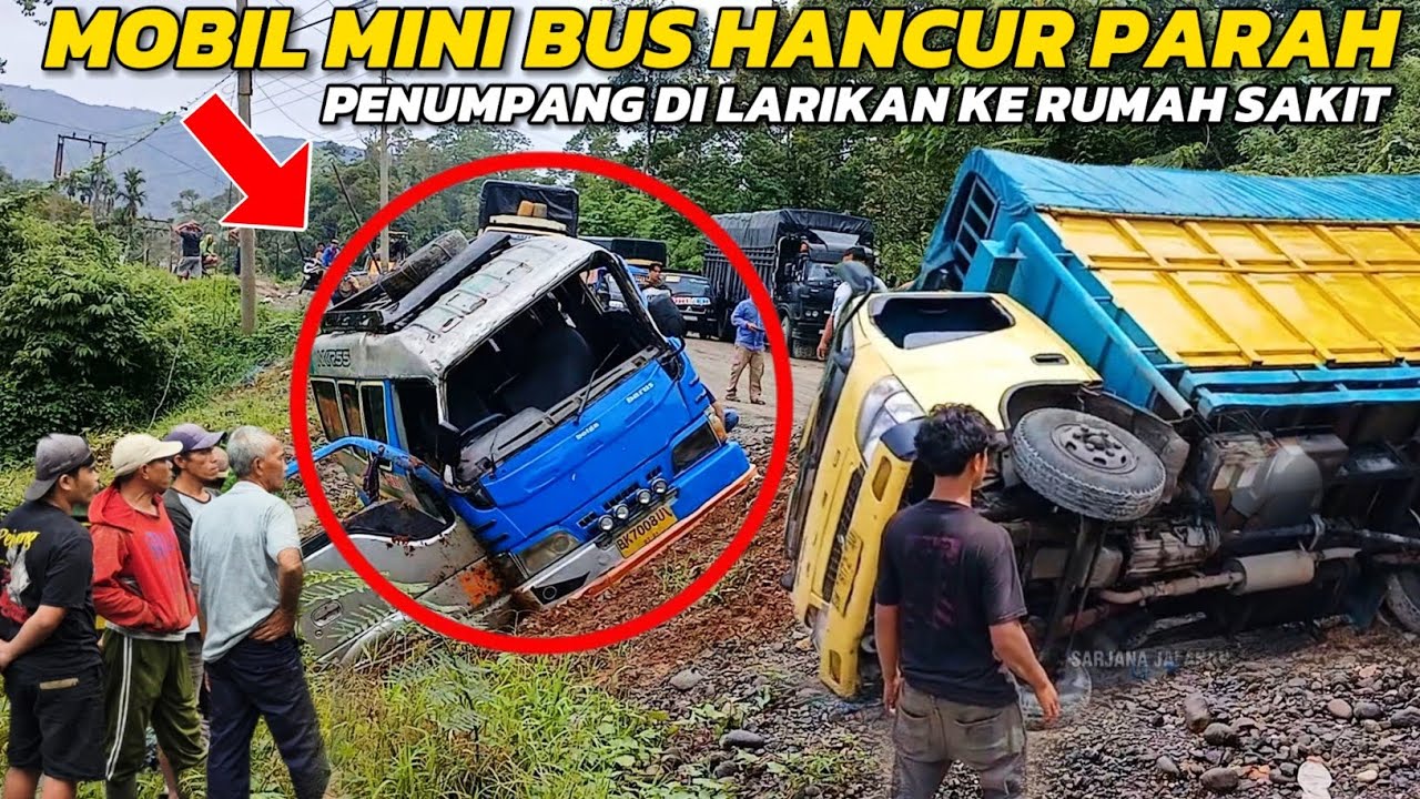 BUS TERGULING  !!! Penumpang Panik dan Dilarikan ke Rumah Sakit