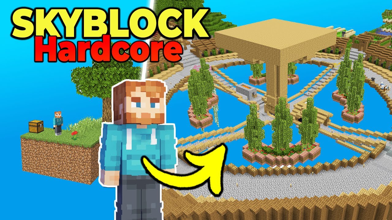 Я преобразил свою базу Skyblock в хардкорном Minecraft